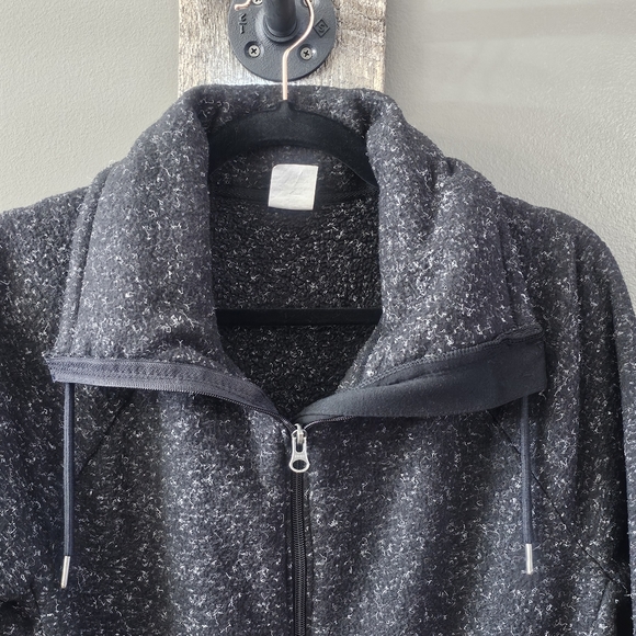 Like New Avia Heather Black High Neck Full Zip Jacket Size Medium 8-10 - Picture 3 of 13